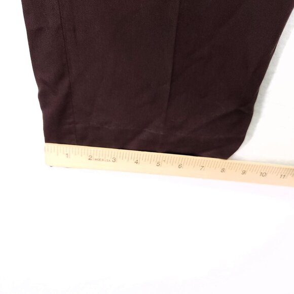 The Reset R Label Trouser Pant Size Medium Pleated Slouchy Cropped Brown Trouser - Picture 11 of 13